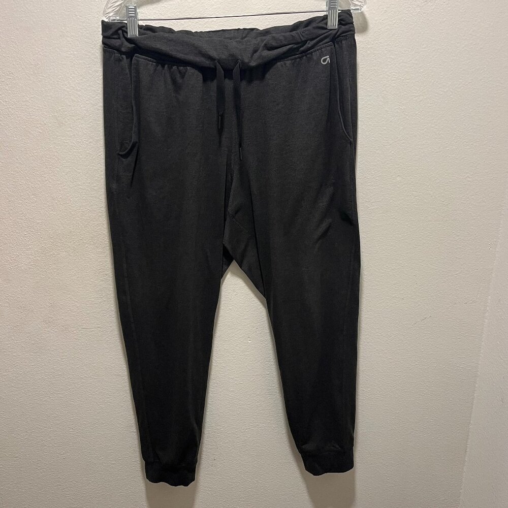 Gap Fit Brushed Tech Jersey Jogger Pants Charcoal Gray Size Large